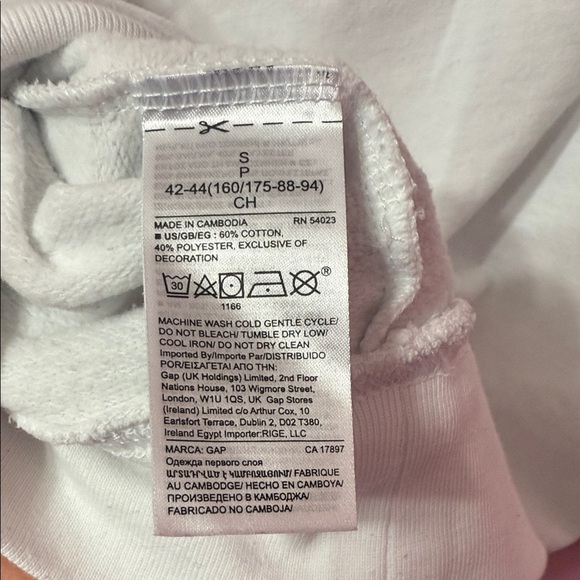 GAP Classic White Hoodie size S - Picture 4 of 4